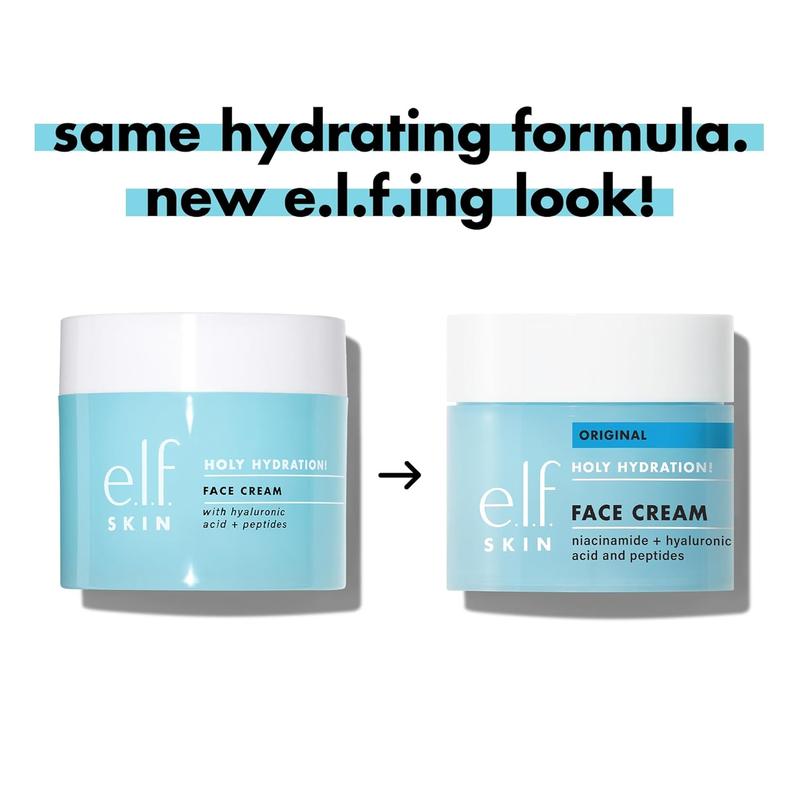 e.l.f. SKIN Holy Hydration! Face Cream, Moisturizer For Nourishing & Plumping Skin, Infused With Hyaluronic Acid, Vegan & Cruelty-Free, 1.76 Oz