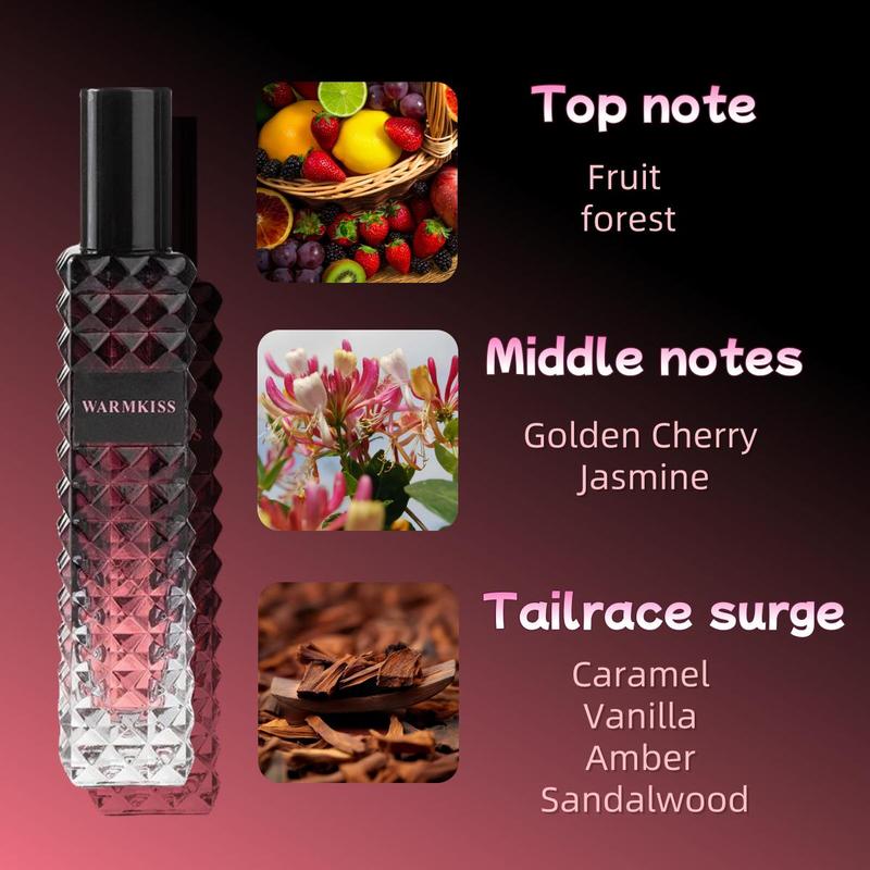 Women's Perfume, 2 Counts Long-lasting Natural Fruit Fragrance, Floral Fragrance, Elegant Fragrance for Women, Fashion Makeup Accessories, Christmas Gift