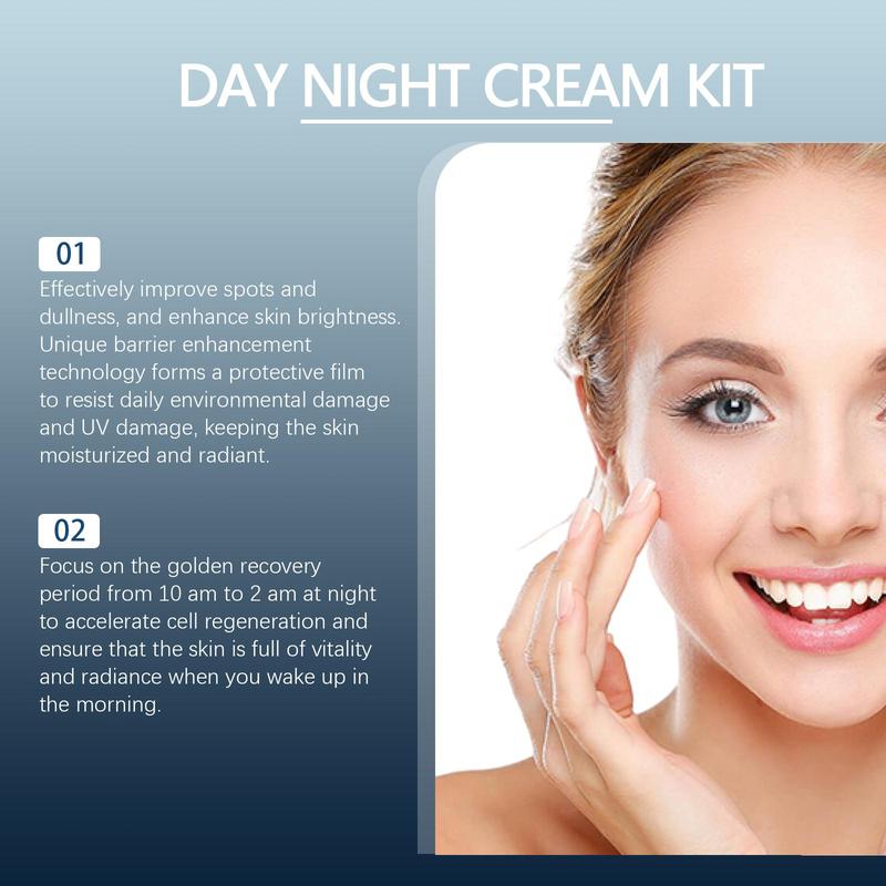 Day & Night Cream, 2 Counts box Moisturizing Firming Skin Care Cream, Hydrating Face Skin Care Product for Women & Men, Christmas Gift