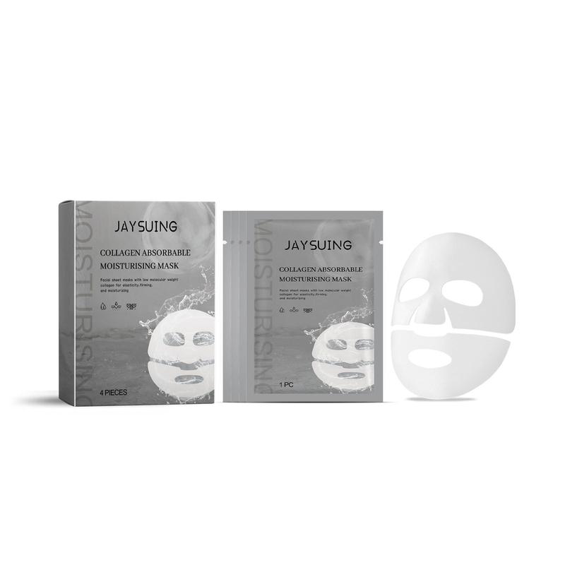 Collagen Facial Mask, 4 Counts box Oil Control Deep Cleansing Facial Mask, Moisturizing Facial Skin Care Product for Women & Men