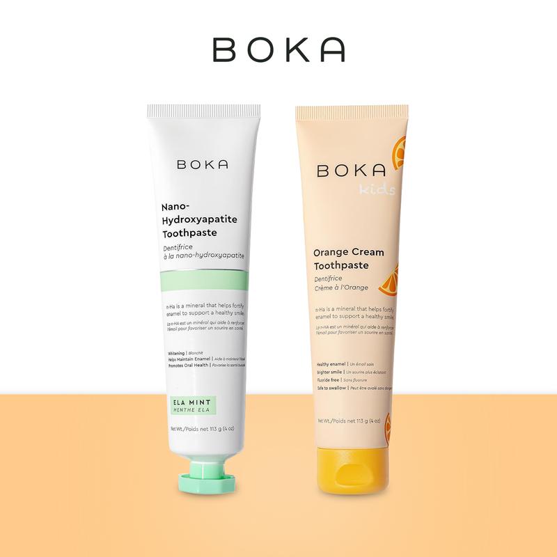 Fluoride Free n-Ha Boka Toothpaste Bundle - Two Flavors of Your Choice Daily Oral Care Mint Cream