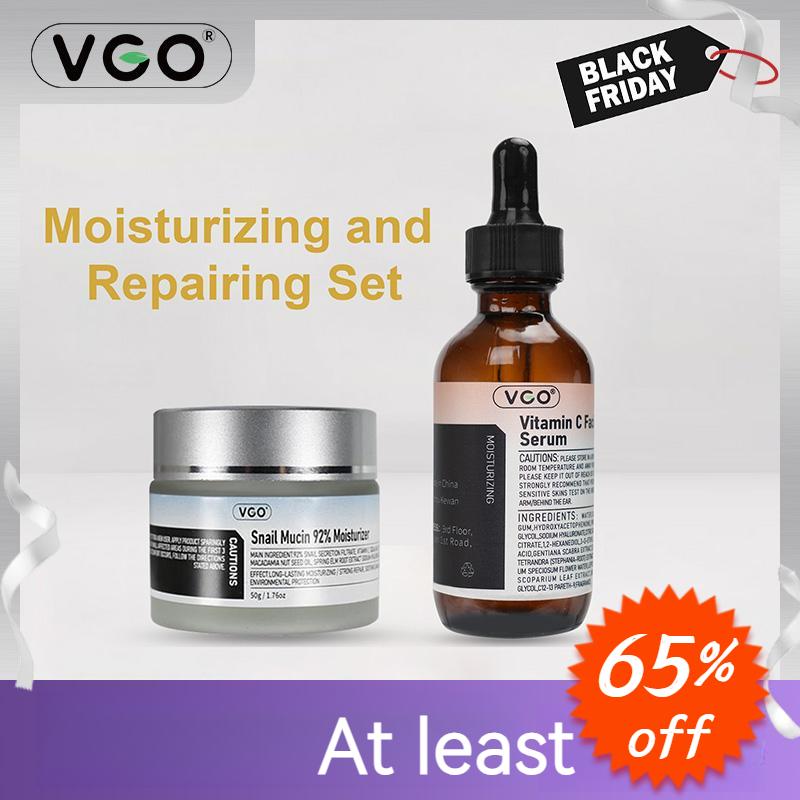 VGO-Essence Face Cream Moisturizing and Repairing Set Skincare Moisturizer-Moisture Skin Repair Hydrating Cleansing Hydrate Comfort Acne Radiance facial care vitamin c face serum