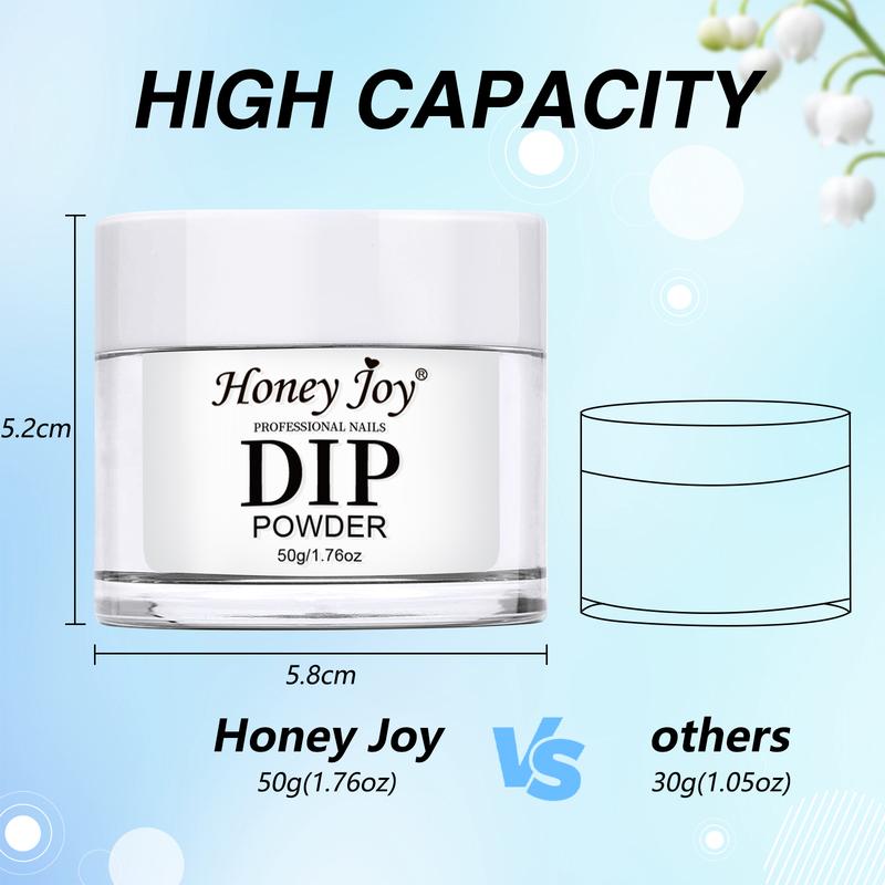 Honey Joy Dip Powder - 1.76Oz 50g Dipping Powder for French Nail Art, Long-Lasting, Odor-Free, No Nail Lamp Needed, Perfect for DIY Manicure at Home or Salon, Strengthening Nails Nail Care Nail Polish