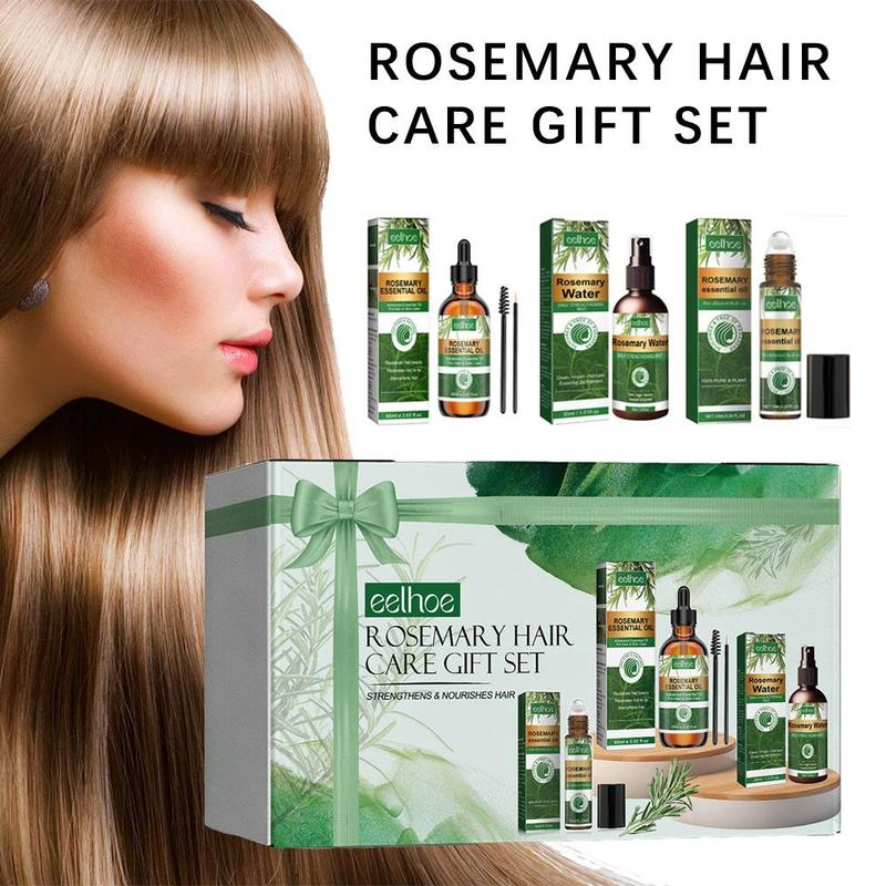 Rosemary Hair Care Set (1 Box 2 Boxes), Essential Oil & Roller & Spray, Hair Care Set for Hair, Face, Skin Care, Body Massage, Improve Circulation