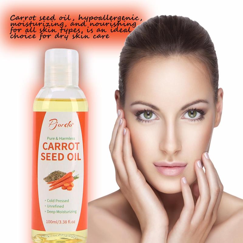 Carrot Seed Oil, Natural & Gentle Essence Oil, Cold Pressed Carrot Seed Oil, Body Oil for All Skin Types, Skin Care Product for Women & Men