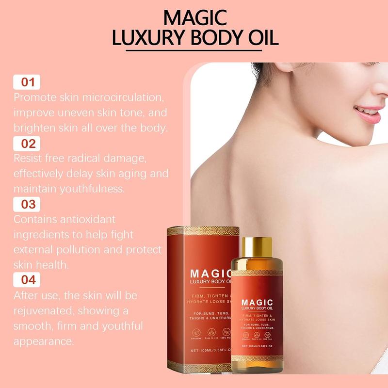 ZRW 2Pcs Magic Body Oil,Firming Oil,Besque Magic Luxury Body Oil,for Full Body Use(100ml 3.38Fl Oz)