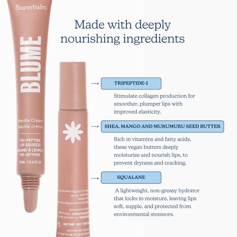 Blume Superbalm Tripeptide Hydrating Lip Squeeze With Collagen Boosting Ingredients