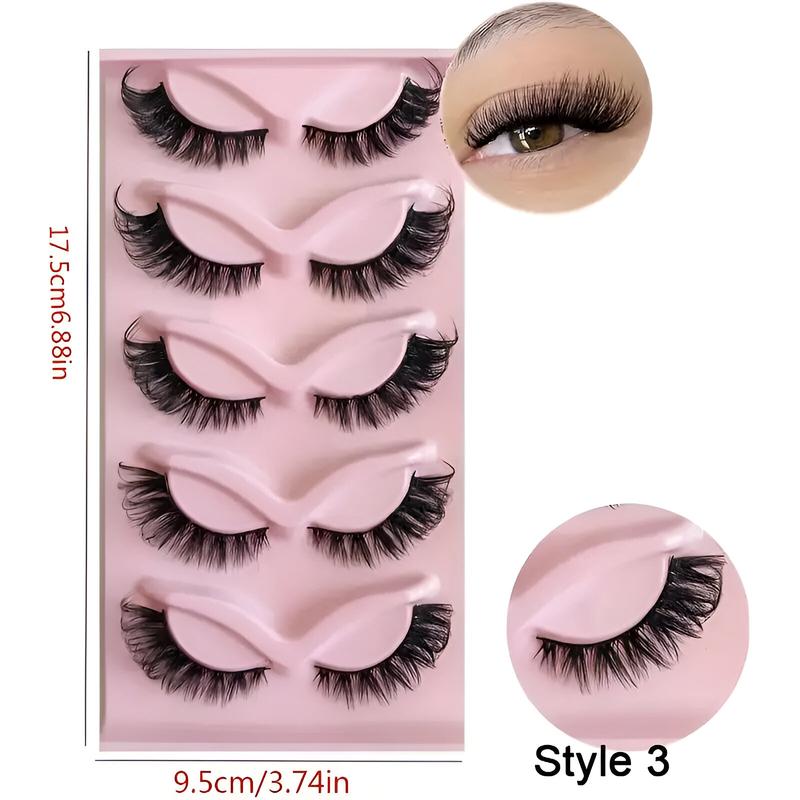 5 Pair False Eyelash Set for Effortless Beauty and Unmatched Comfort