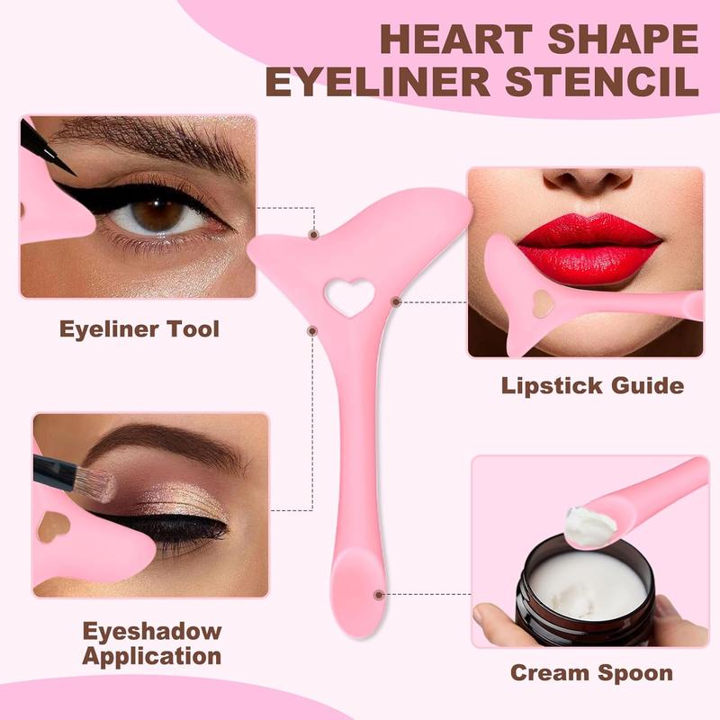 Silicone Multi-functional Eye Makeup Aid Tool, 4pcs set Eyelash & Eyebrow Shaping Tool, Professional Makeup Tools for Women, Christmas Gift