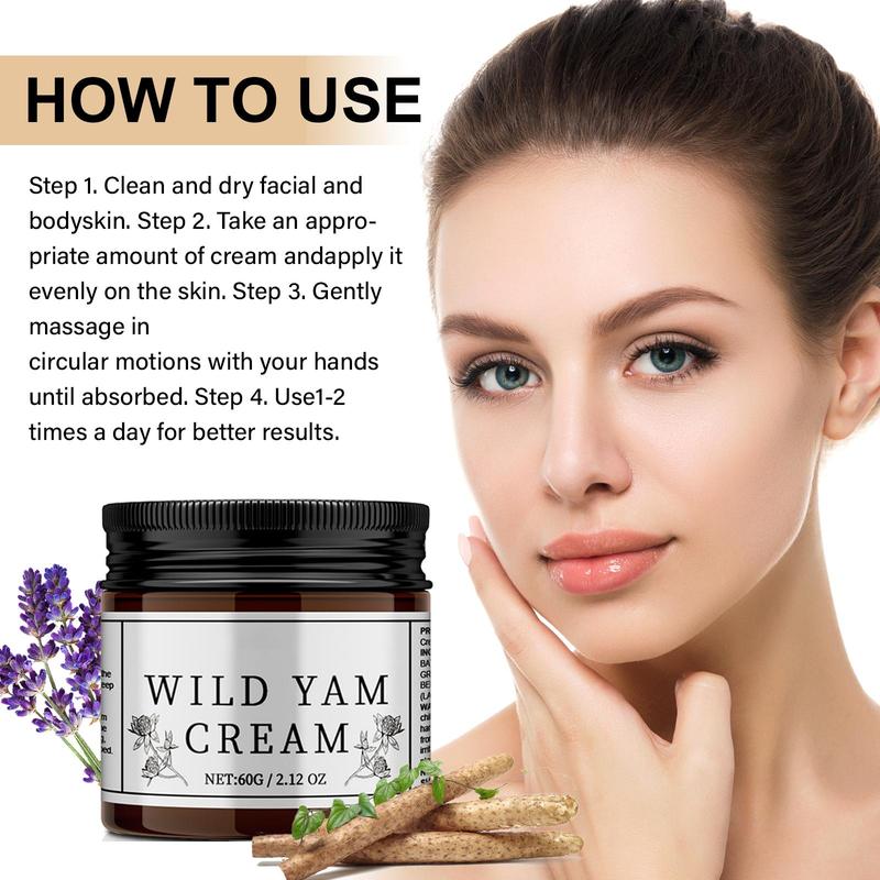 Wild Yam Skin Cream, Natural Relief for Menopause Dry Skin, Menopause Botanical Balancing Body Cream, Skin Care Product for Women and Men