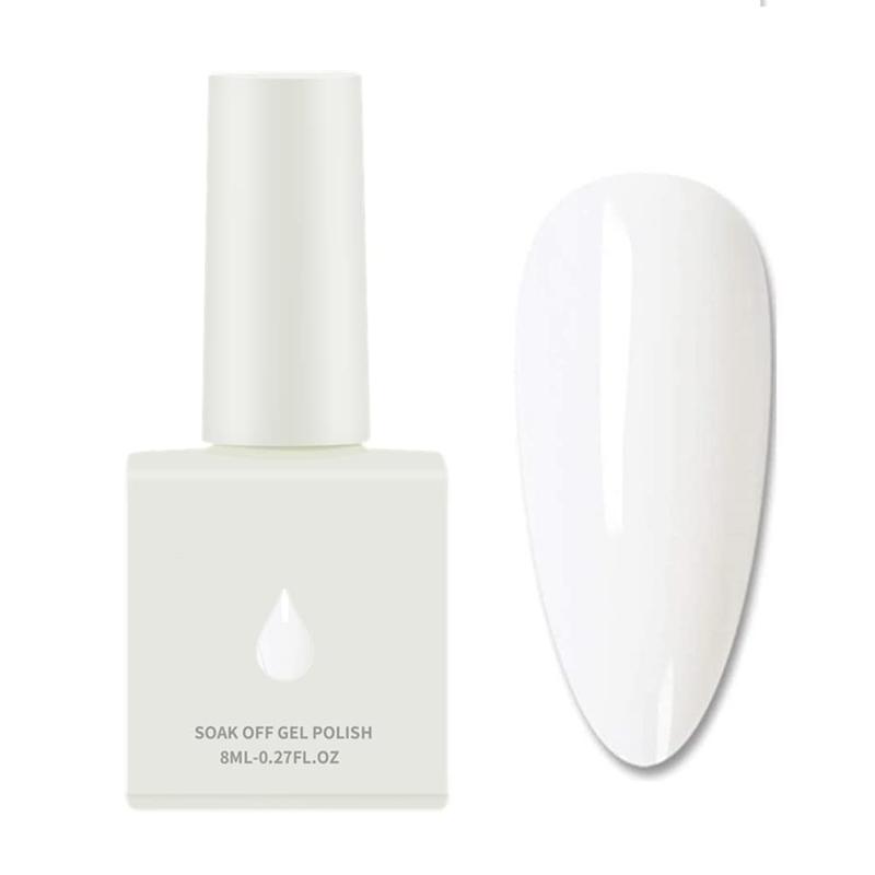 Gel Nail Polish, Milky White Nude Gel Polish, 0.27 fl oz