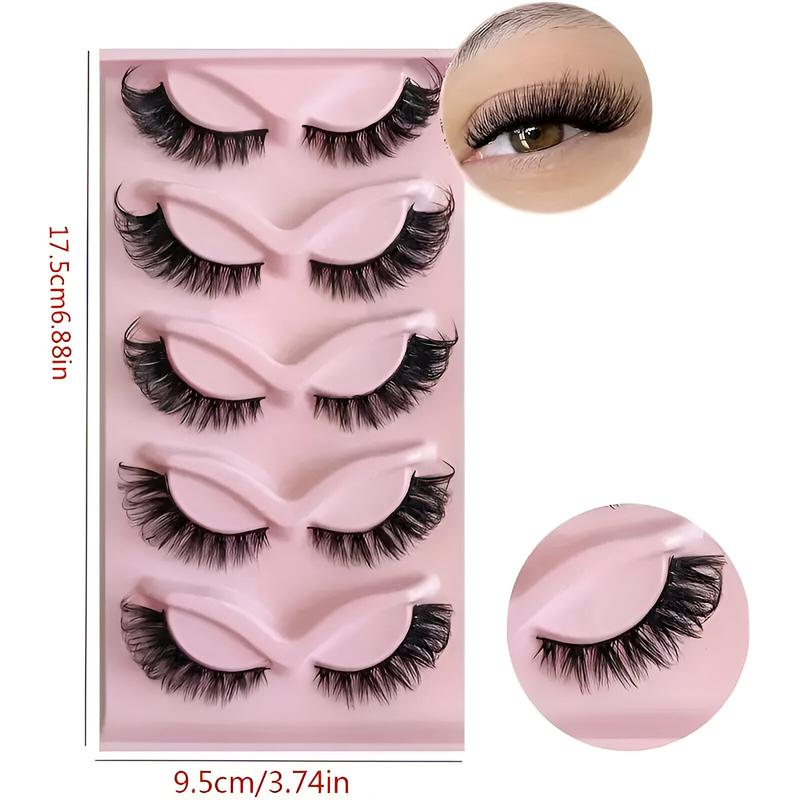 5 Pair False Eyelash Set for Effortless Beauty and Unmatched Comfort