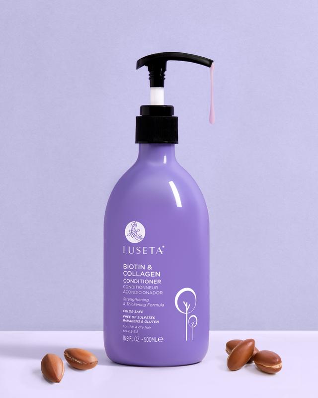 Luseta Biotin & Collagen Conditioner for Hair Growth Thickening Shampoo for Thinning Hair andHair Loss - Infused with Argan Oil to Repair Damaged Dry Hair - Sulfate Free Paraben Free