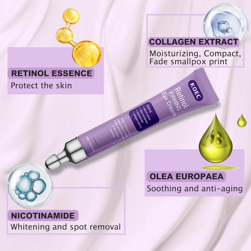 Retinol Moisturizing Eye Skincare Cream, 1 2 Counts Brightening & Firming Eye Lotion, Beauty & Personal Eye Care Product for Women & Girls