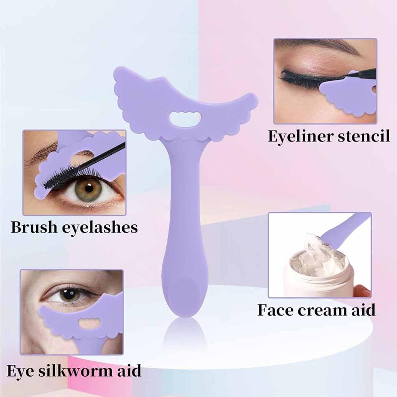 Silicone Multi-functional Eye Makeup Aid Tool, 4pcs set Eyelash & Eyebrow Shaping Tool, Professional Makeup Tools for Women, Christmas Gift