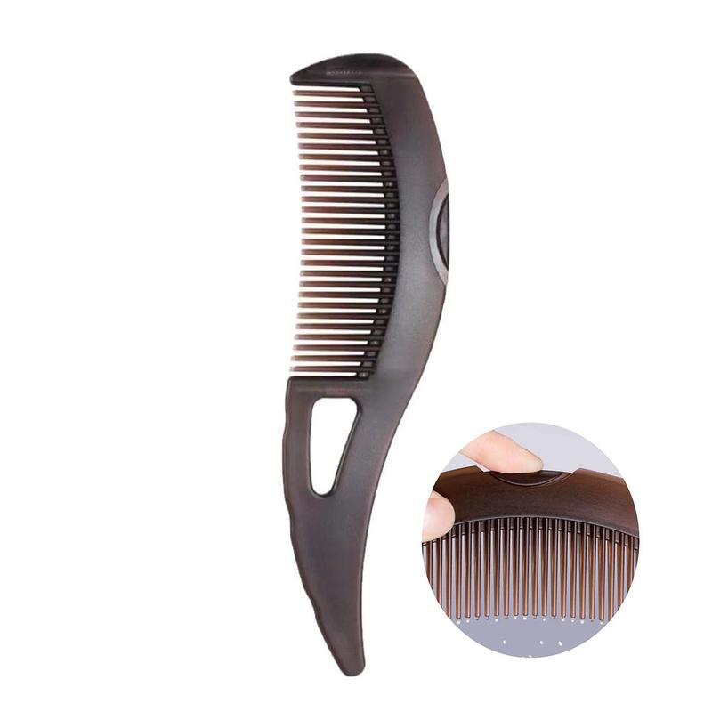 Dandruff Comb Self-cleaning, Scalp Care Massage Energy Comb, Plastic Wide Hollow Tooth Button Comb for Scalp Exfoliation with Gua Sha Handle for Healthier Scalp and Hair Growth for Women Men Haircare Heatless