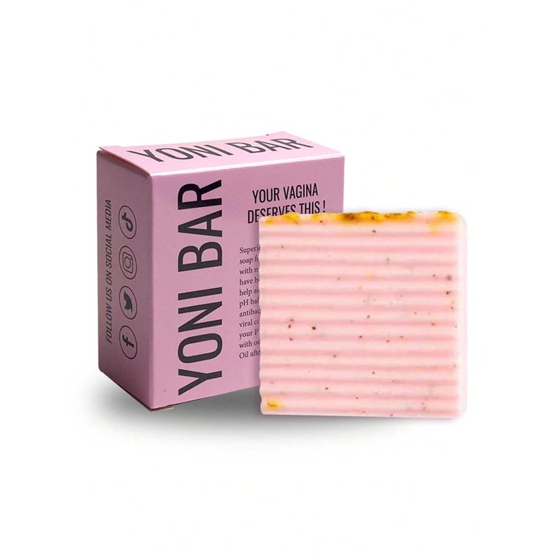 100g Pc Yoni Bar Gentle Intimate Wash Soap, Handmade Cold Process Floral Oil Enriched Foaming Deep Cleansing Soap For Women