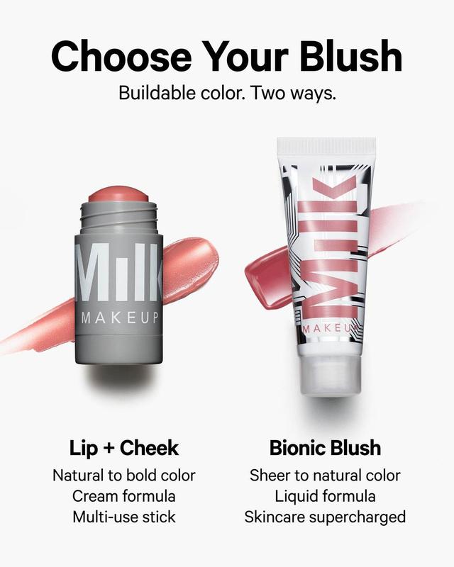 Milk Makeup Lip + Cheek - 0.21 fl oz - Cream Blush & Lip Color - Buildable & Blendable - 1,000+ Swipes Per Stick - Non-Comedogenic - Vegan, Cruelty Free