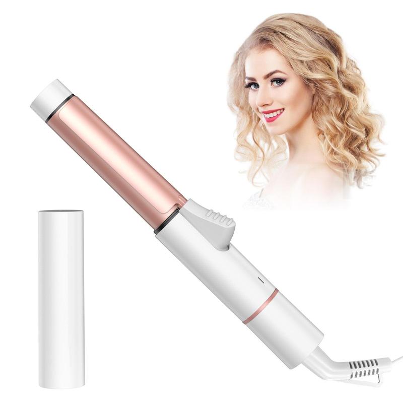 Portable Mini Hair Curling Iron, 1 Count Dual Voltage Curling Iron with Anti-scalding Cover, Ceramics Quick Heating Travel Curling Iron for Long Short Hair