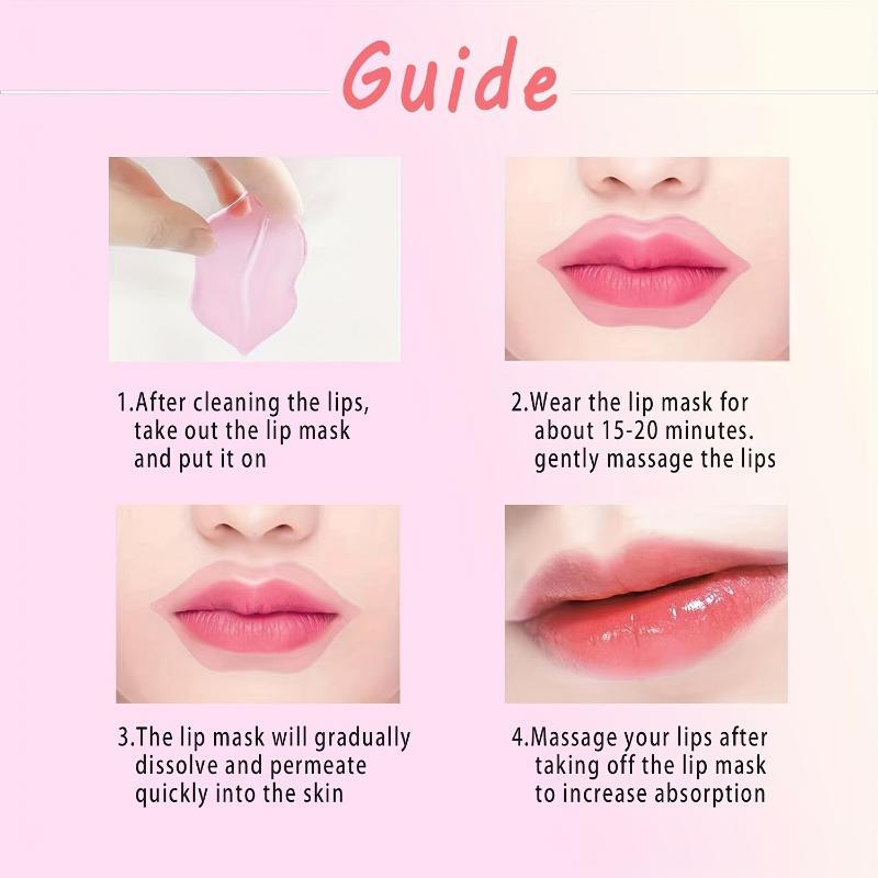 Portable Plant Extract Moisturizing Lip Mask, 1 Set Crystal Gel Lip Mask, Moisturizing Crystal Gel Lip Mask, Hydrating Lip Masks, Lip Care Gel Mask Smooths Dry Cracks and Improves Lip Skin, Lip Moisturizer Patches, Lip Care Product, Summer Gift, Fall Gift