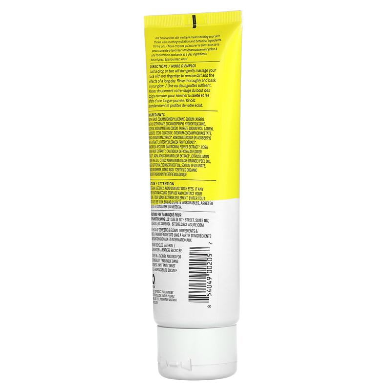 ACURE Brightening Cleansing Gel, 4 fl oz (118 ml)