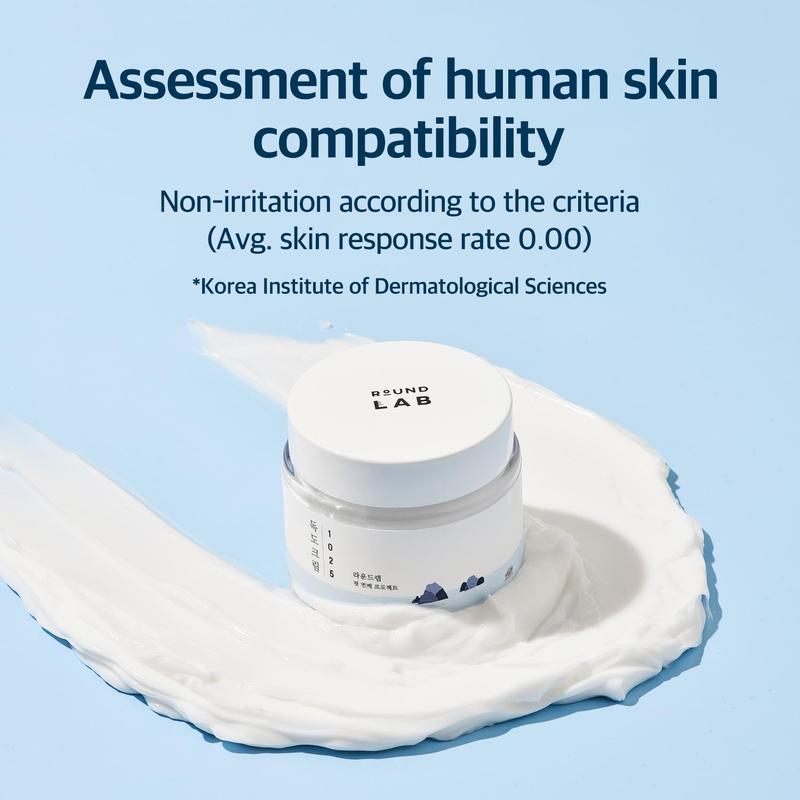 Round Lab 1025 Dokdo Cream 80 ml, Long Lasting Cream, Intense Hydration Skincare, Skin Texture Improvement Cream, Moisture Barrier Cream, Skin Calming and Soothing Cream, Hypoallergenic Cream, Skin Barrier Strengthening Cream, Korean Skincare, Viral Cream