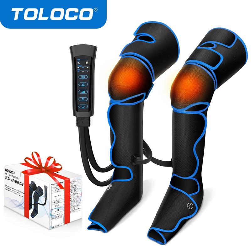 TOLOCO Leg Massager - Circulation & Muscle Relief with 6 Modes, 3 Vibration Levels, Adjustable Fit - Ideal Mother's Day Gift