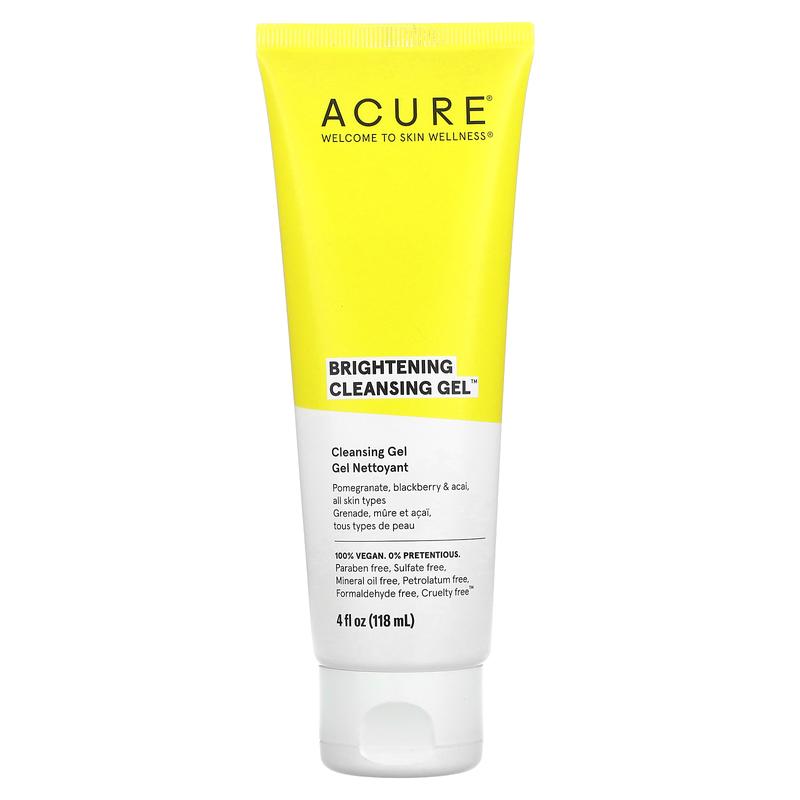 ACURE Brightening Cleansing Gel, 4 fl oz (118 ml)