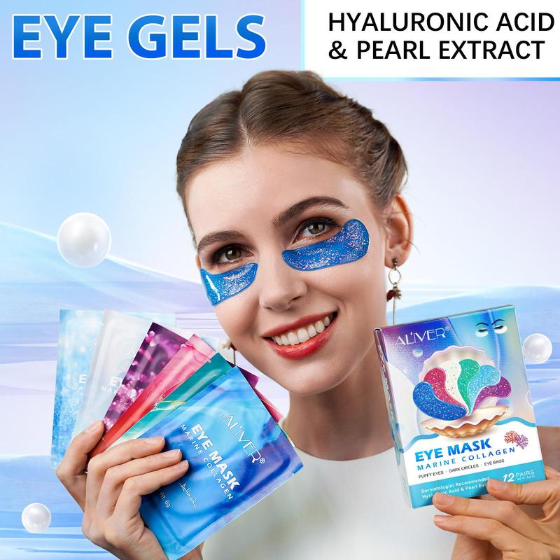 Collagen Eye Mask, Moisturizing Eye Mask, Nourishing Eye Care Product for Women & Men, Suitable for All Skin Types