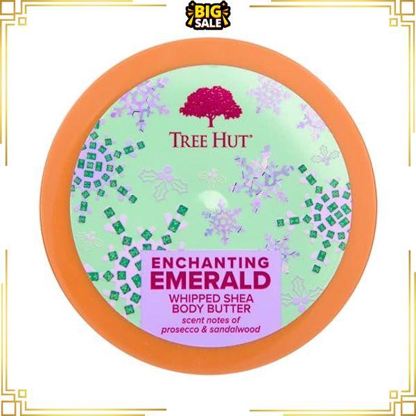 Tree Hut Enchanting Emerald Whipped Shea Body Butter | Long-lasting Hydration Leaves Skin Feeling Soft & Moisturized | Limited Edition Holiday | 8.4 fl oz.