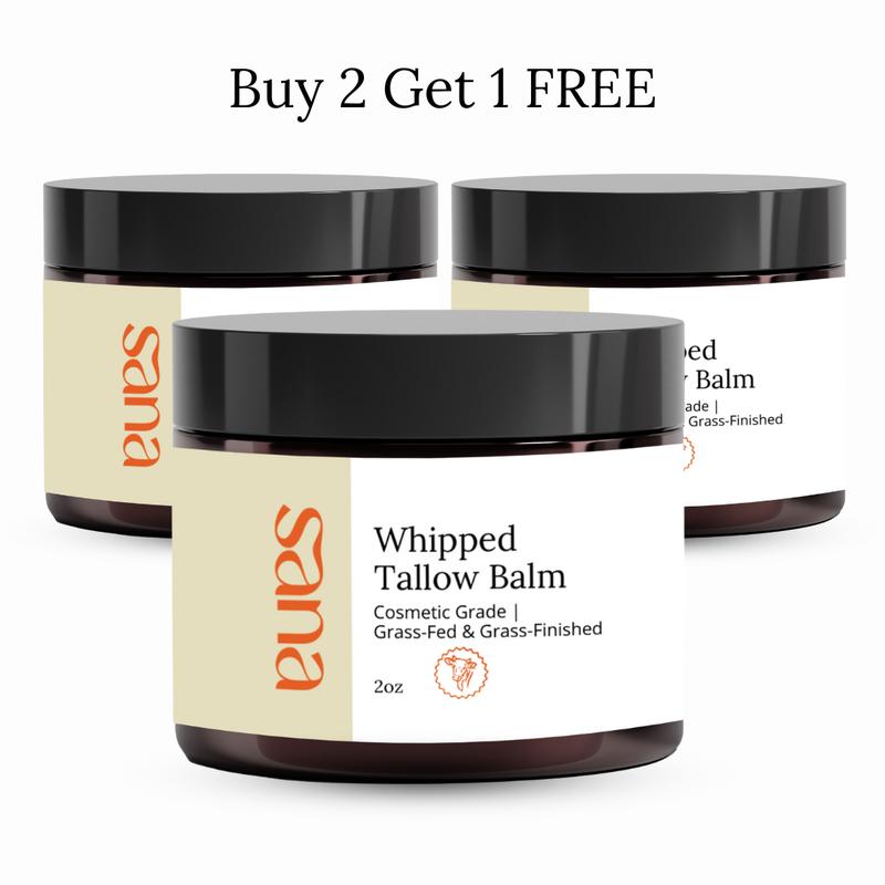 Sana Cosmetic Whipped Tallow Balm- Soothe, Relief, and Hyrdate Skin Naturally