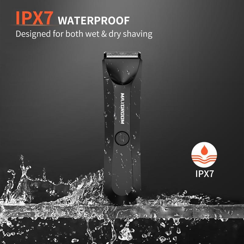 MAXGROOM Showerproof Body & Manscaping Trimmer Hair Trimmer,Body and Intimate Hair Trimmer, Replaceable Ceramic Blade Heads Ball Trimmer Shaver, Personal Groomer for Men,Gift For Halloween & Christmas Gift