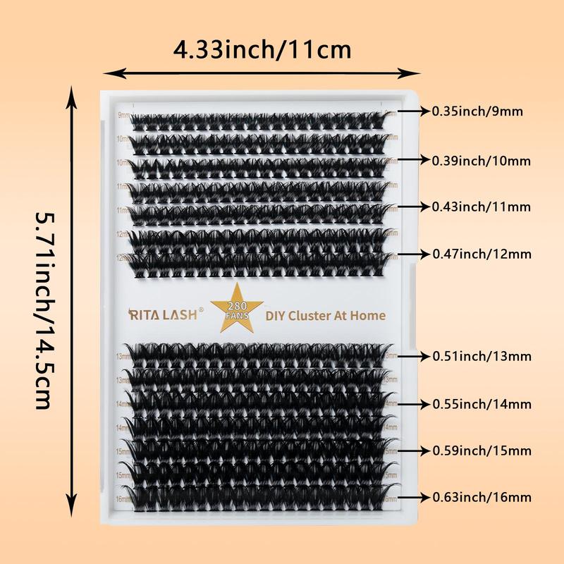 Summer Mixed Size Individual False Eyelashes Cluster, Lash Extensions Kit, Natural Curling Cluster False Eyelashes for Lashes Extensions, Cosmetic Makeup Tool, Christmas Gift