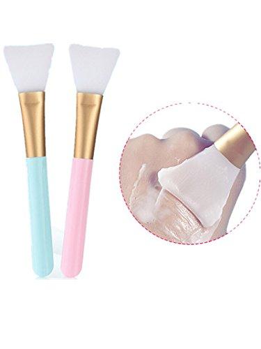 2 PCS Soft Silicone Facial Mud Mask Beauty Tool with Brush Hairless Body Lotion and Butter Applicator - Skincare, Comfort