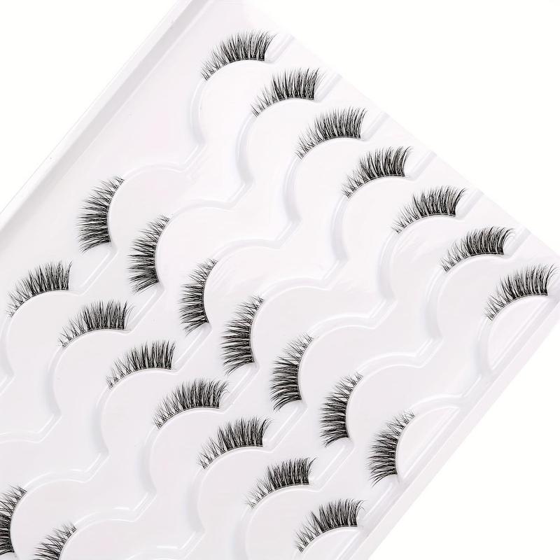 Half Fluffy False Eyelashes Eyelash Extensions, 14 Pairs Natural Volumized Faux False Lashes Lash Extensions with Zona Pellucida, Music Festival Makeup Essentials, Eye Makeup Products, Eyelashes Extensions Kit