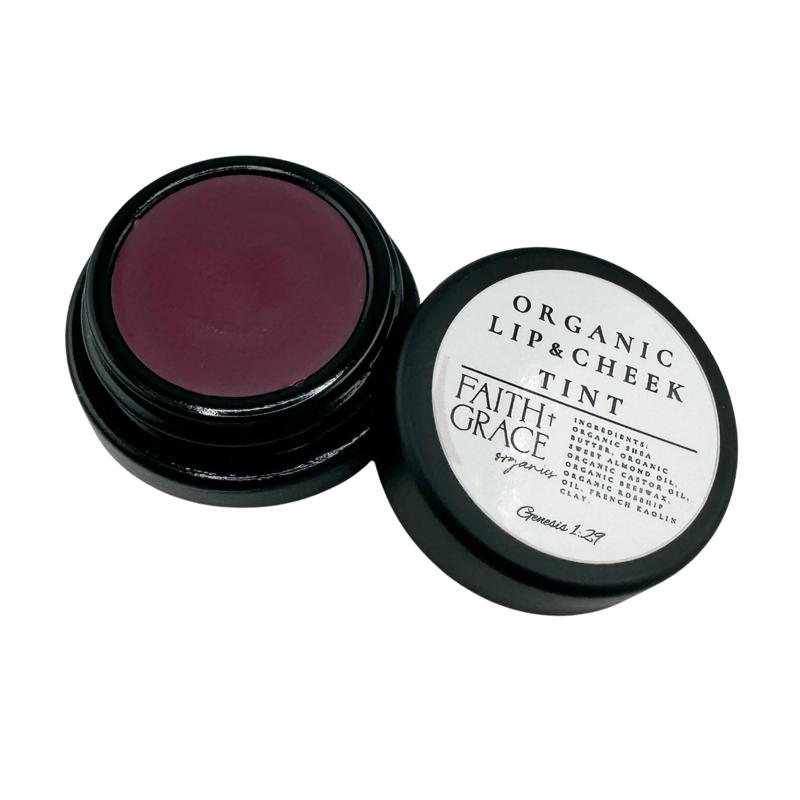 Organic Lip and Cheek Tint, No artificial Dyes, Hand made in USA