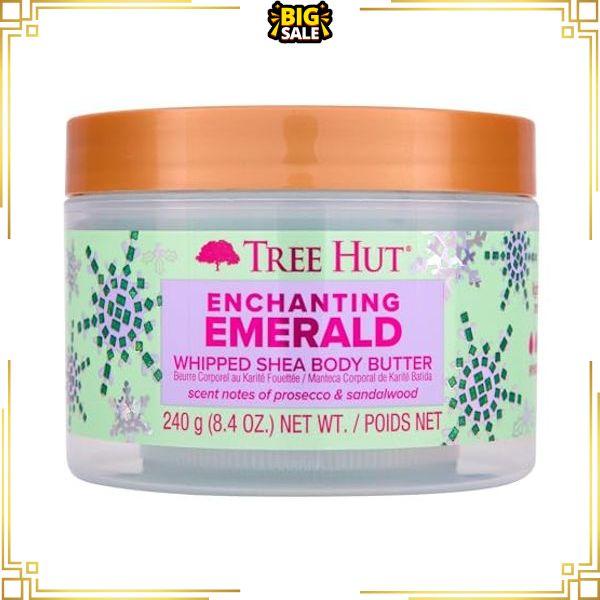 Tree Hut Enchanting Emerald Whipped Shea Body Butter | Long-lasting Hydration Leaves Skin Feeling Soft & Moisturized | Limited Edition Holiday | 8.4 fl oz.