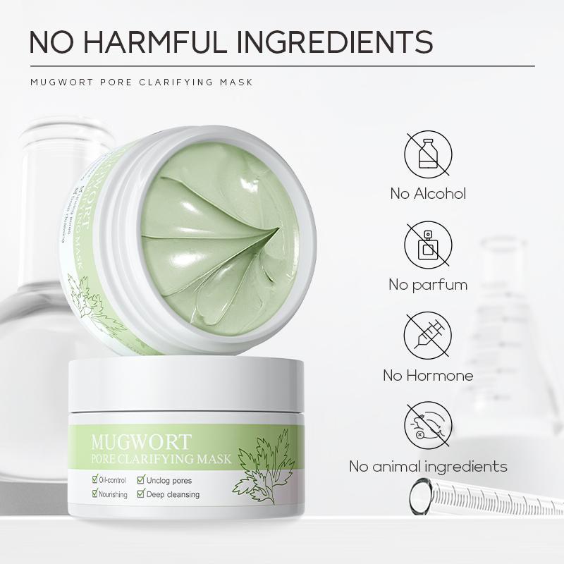 Centella Asiatica Extract Clay Mask, Deep Cleansing & Moisturizing Facial Mud Masks, Facial Skin Care for Women & Men