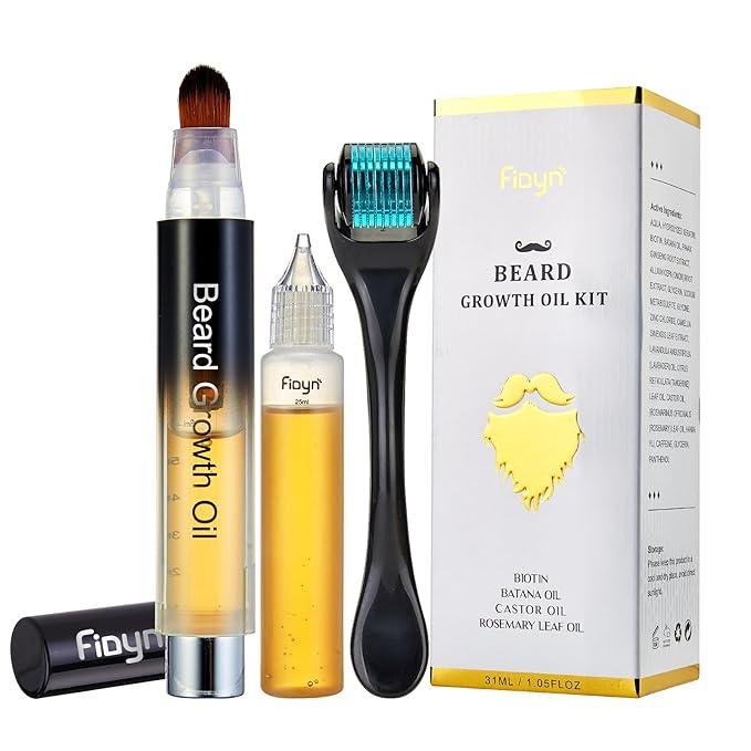 Beard Kit for Hair Growth for Men: Beard Growth Oil for Thicker Fuller Softer Facial Beard Natural Batana Oil Care Beard Growth Kit with Rosemary Oil Castor Oil Biotin