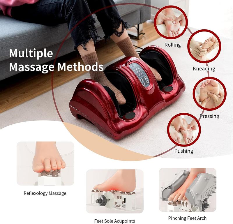 Giantex Shiatsu Foot Massager Foot, Calf, , Intensity Adjustable，Calf and Ankle Massager, Electric Shiatsu Foot Massager with Remote Control, Multiple Massage Modes