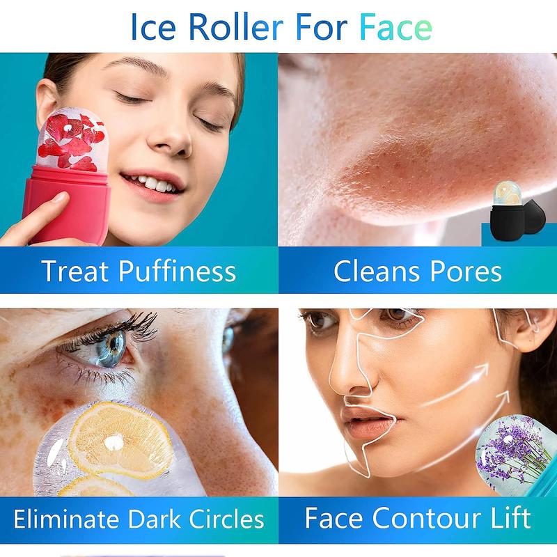 Ice Cube Face Roller, Face Ice Roller To Enhance Skin Glow & Brighten Skin, Reusable Facial Skincare Tool, Skin Massage Popsicle Making Mold