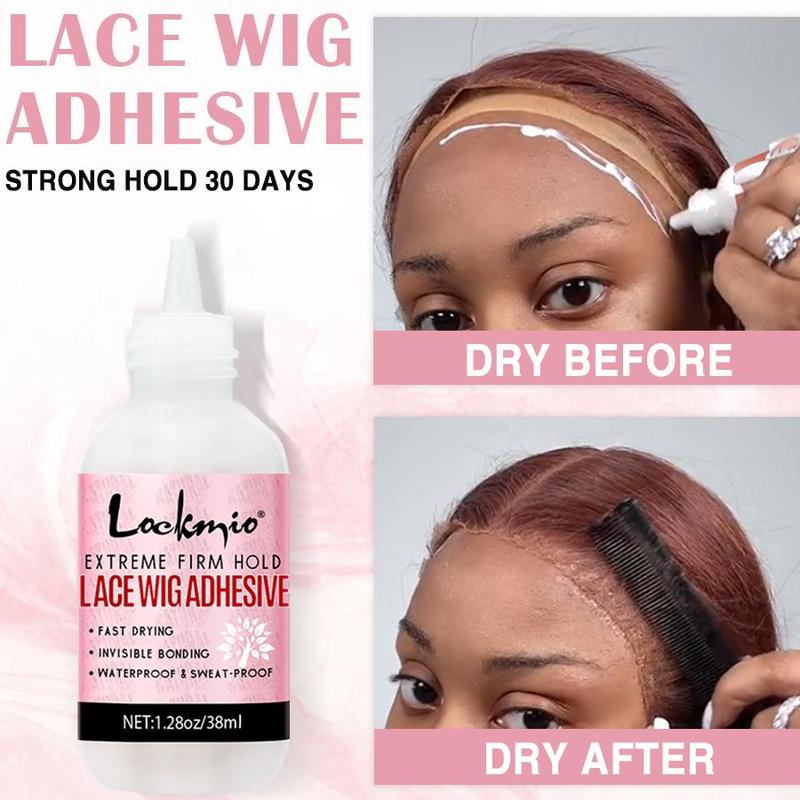 Lace Wig Glue & Remover (2pcs set), Waterproof Lace Wig Adhesive with Remover, Suitable for Daily Use