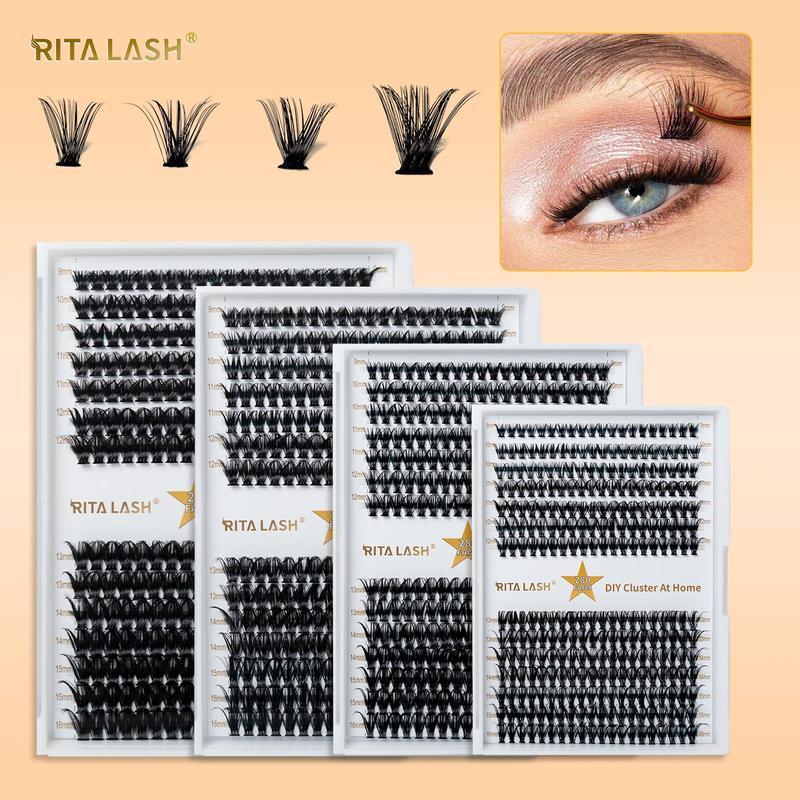 Summer Mixed Size Individual False Eyelashes Cluster, Lash Extensions Kit, Natural Curling Cluster False Eyelashes for Lashes Extensions, Cosmetic Makeup Tool, Christmas Gift