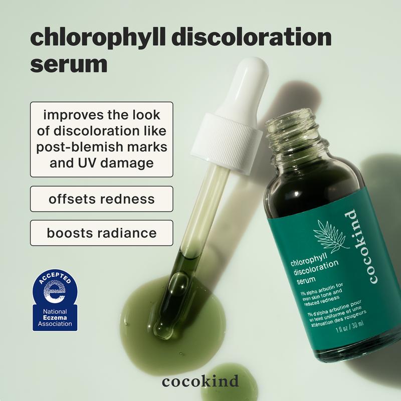 Chlorophyll discoloration serum