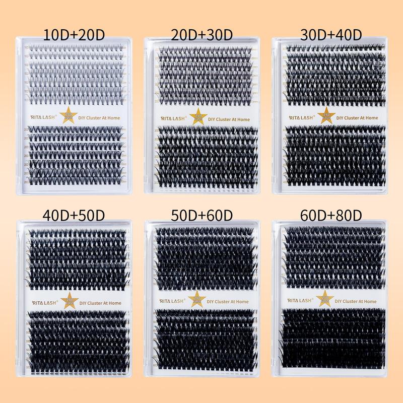 Summer Mixed Size Individual False Eyelashes Cluster, Lash Extensions Kit, Natural Curling Cluster False Eyelashes for Lashes Extensions, Cosmetic Makeup Tool, Christmas Gift