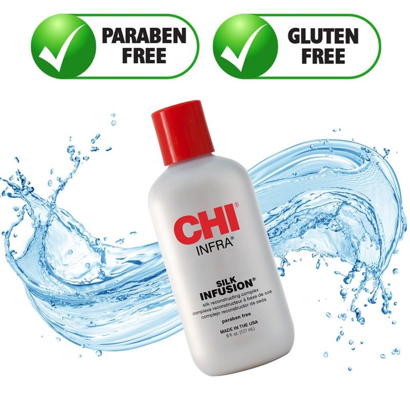 CHI INFRA Silk Infusion, 6 Fl Oz - Lightweight Leave-In Treatment for All Hair Types, Including Color- and Chemically-Treated Hair