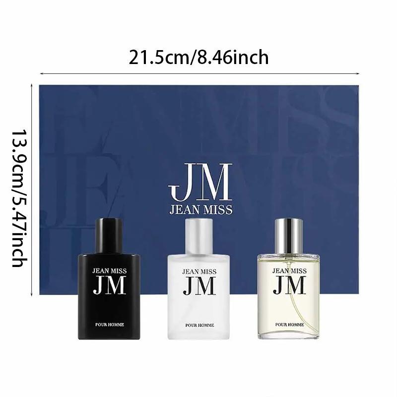 Men's Perfume Set, 3 Counts set Men's Fragrance Set, Gift for Boyfriend, Light Incense Perfume for Men, Midnight Shimmer, Long Lasting Designer Perfumes, Fall, Mini Perfumes