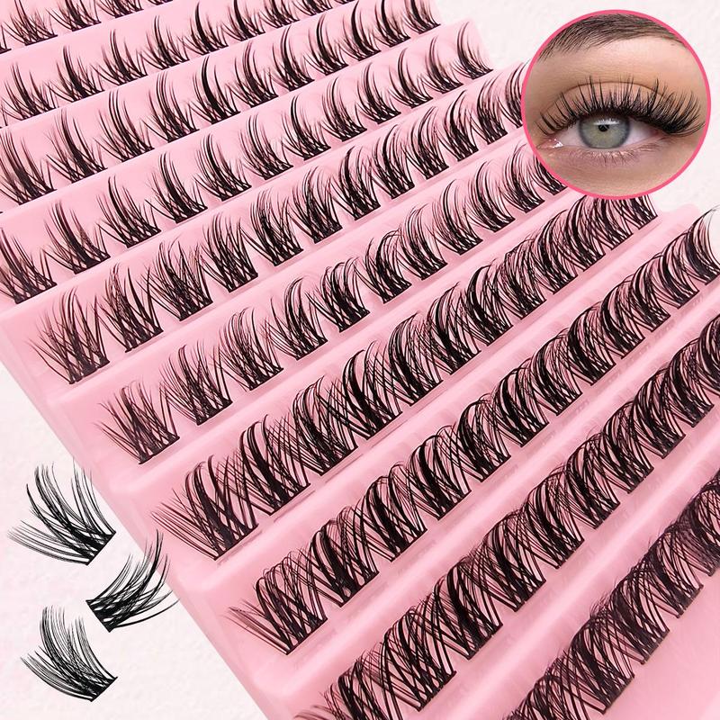 8-16mm DIY Eyelash, Thick & Curly Eyelashes, Natural Look Eyelash Extensions Fake Lash Kit, Individual Eyelash Clusters Eyelashes Extensions Supplies, C Curl, Christmas Gift