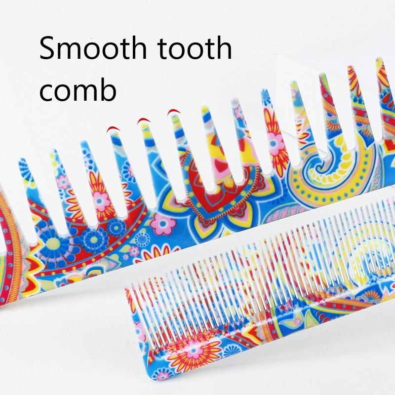 Ethnic Pattern Hair Comb Set, 6 Counts set Hair Styling & Scalp Massage Comb, Hair Styling Tool for Women & Men