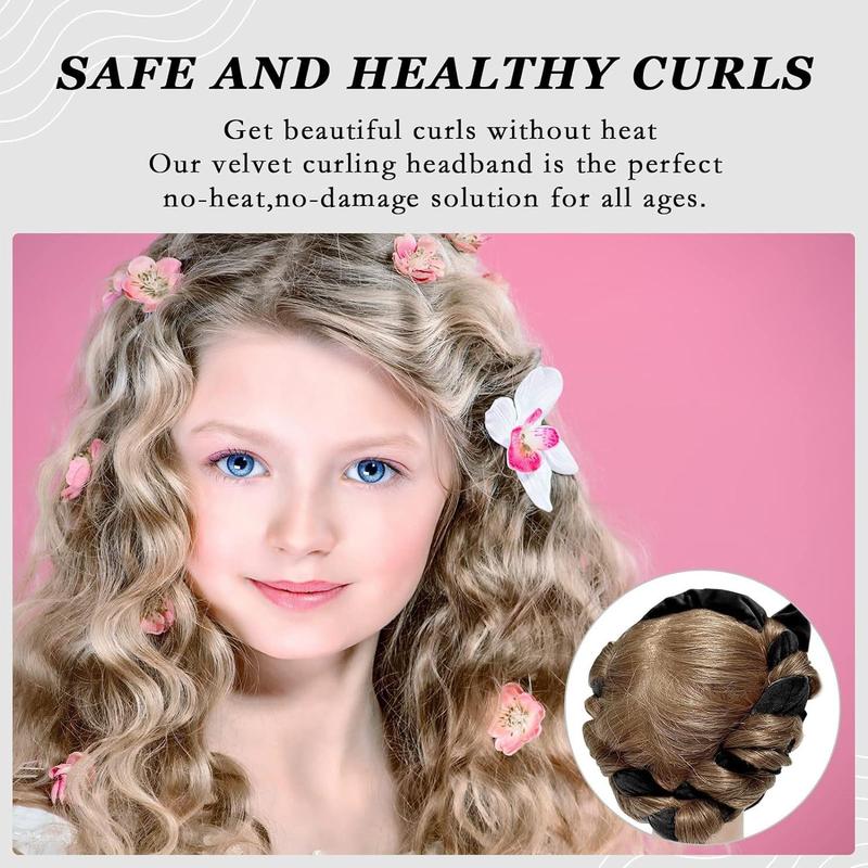 Heatless Hair Curler Set, 9 Counts set Hair Curler & Hair Tie & Hair Claw & Hair Clip, Hair Styling Tool for Women & Girls